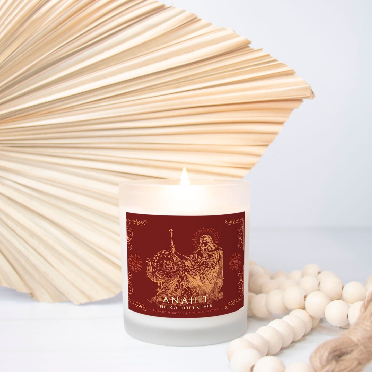 Anahit, Armenian Mother Goddess 11oz Frosted Glass Candle