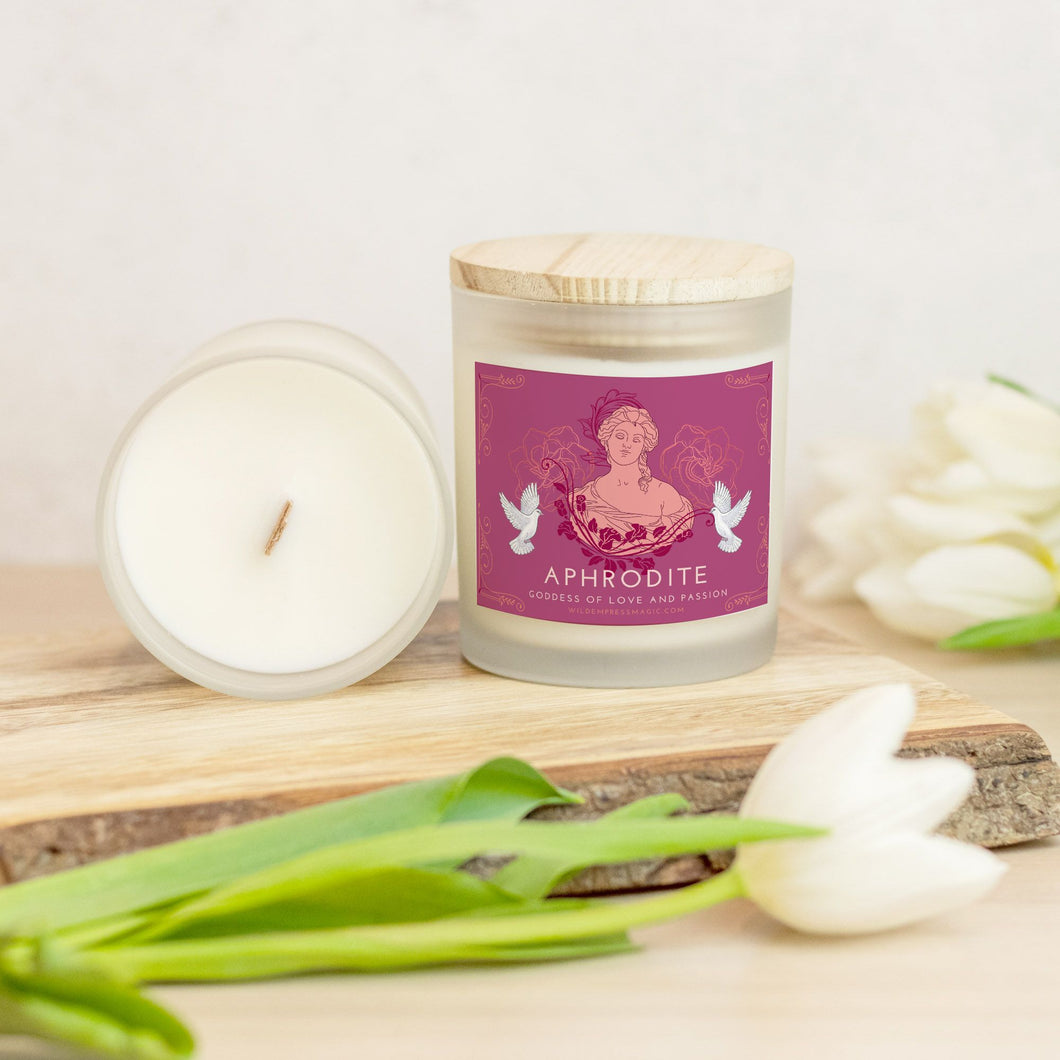 Aphrodite 11oz Frosted Glass Candle