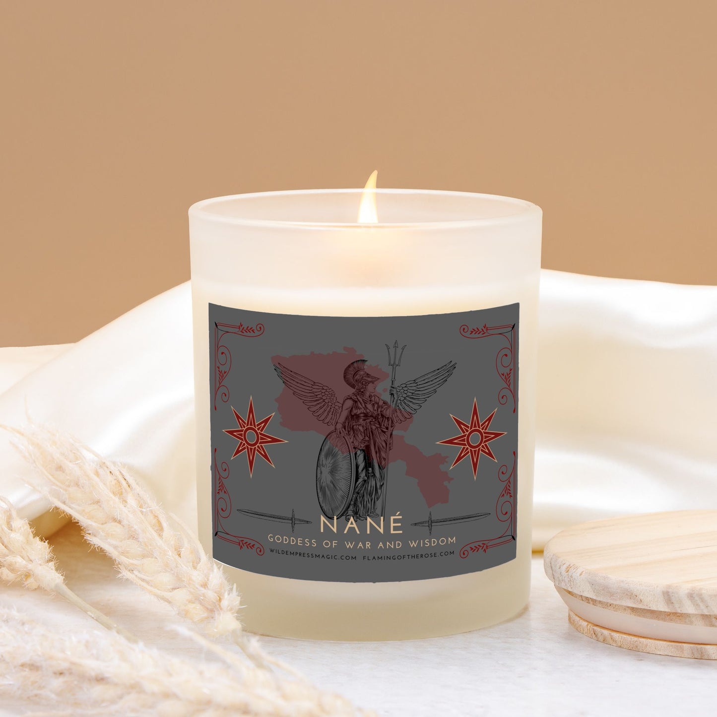 Nane, Armenian Goddess of War 11oz Frosted Glass Candle