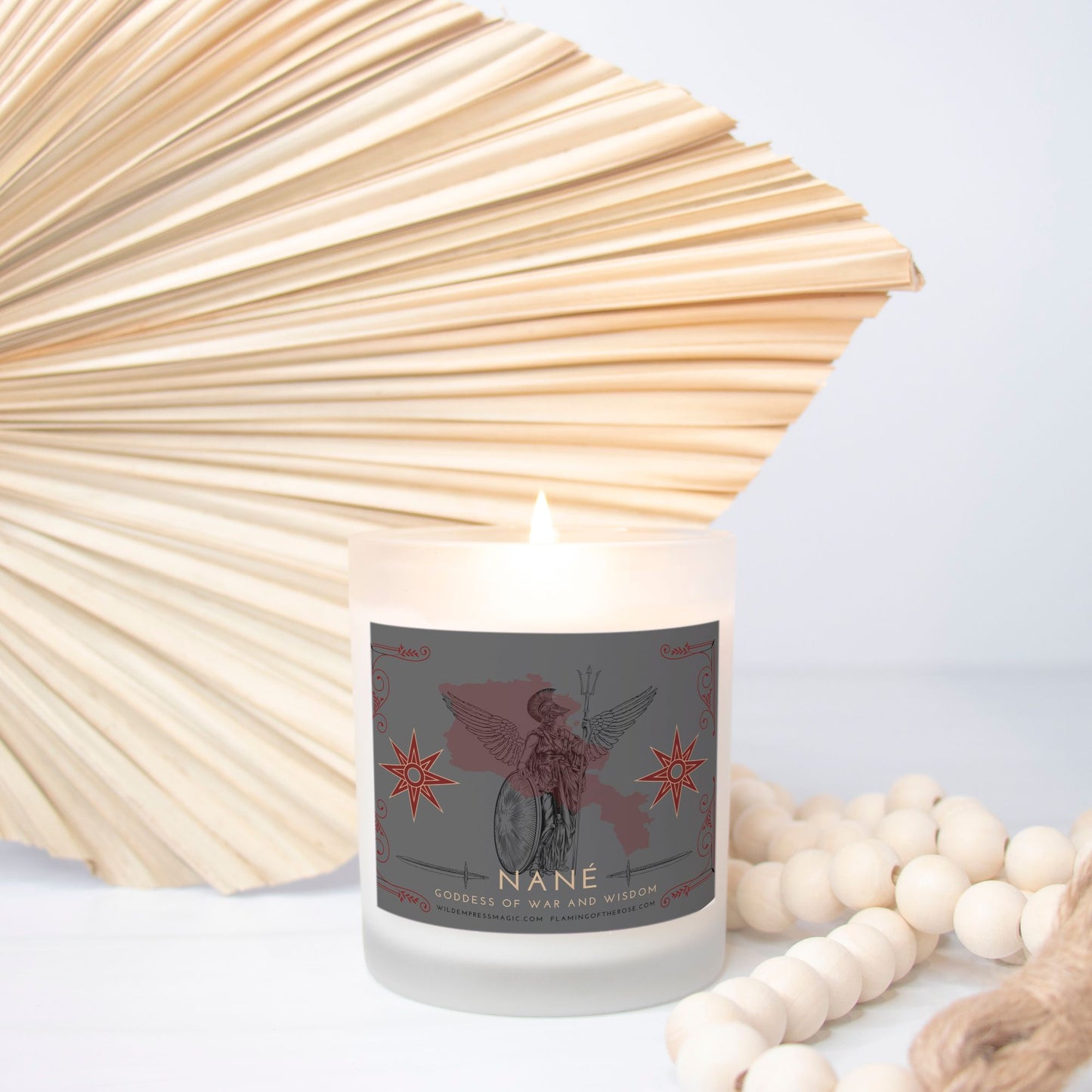 Nane, Armenian Goddess of War 11oz Frosted Glass Candle