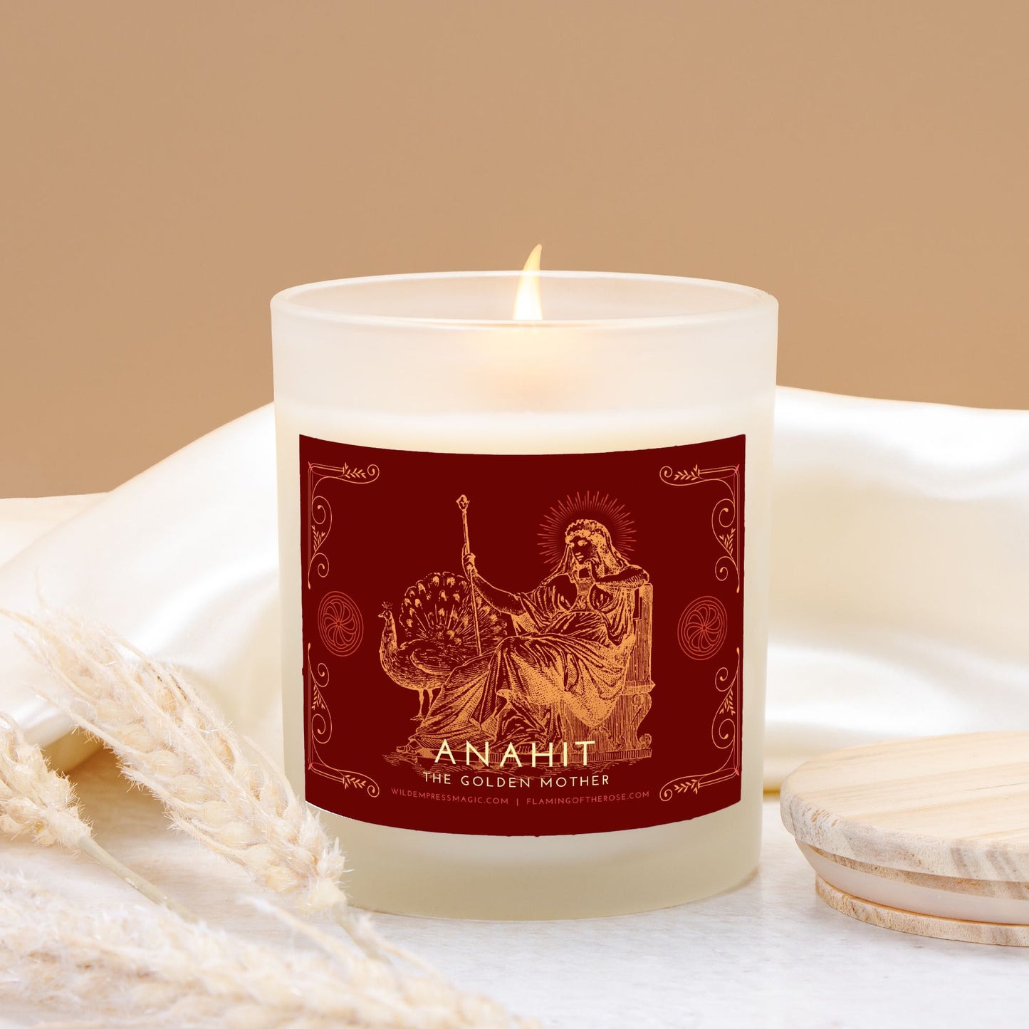 Anahit, Armenian Mother Goddess 11oz Frosted Glass Candle