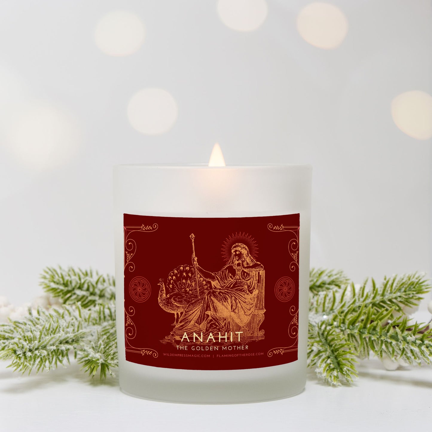 Anahit, Armenian Mother Goddess 11oz Frosted Glass Candle