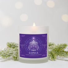 Load image into Gallery viewer, Sophia, Goddess of Wisdom 11oz Frosted Glass Candle
