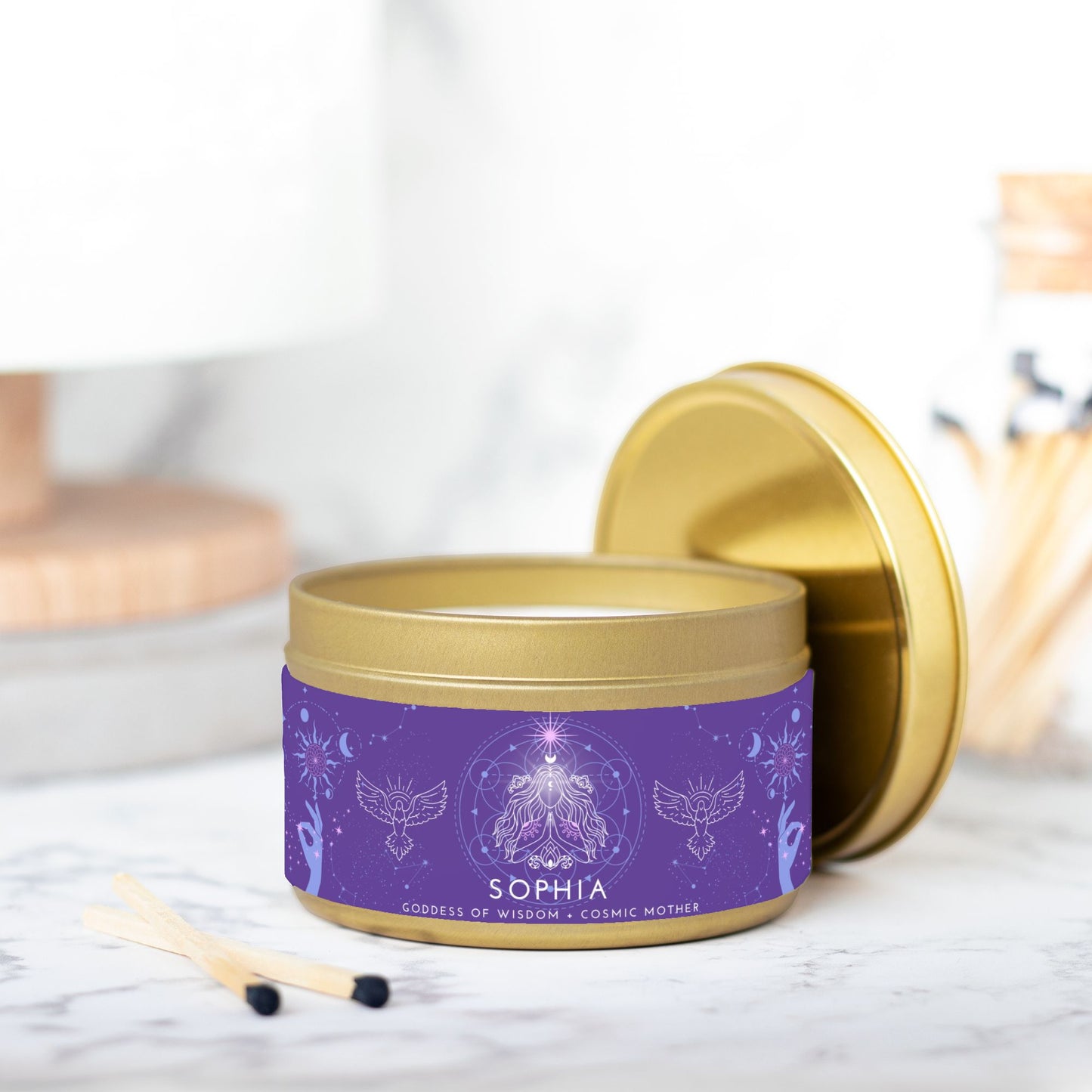 Sophia, Goddess of Wisdom 8oz Candle