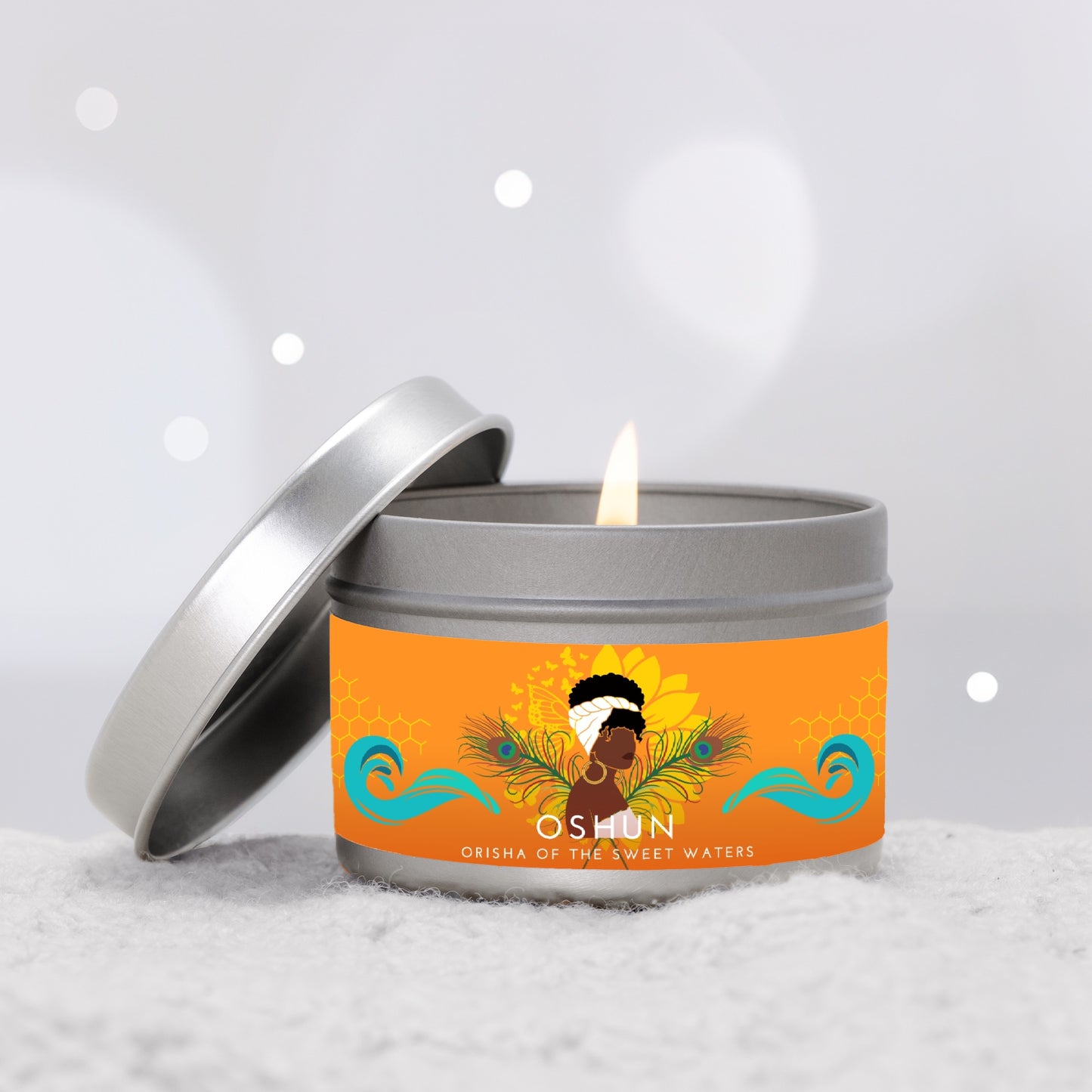 Oshun, Orisha of the Sweet Waters 4oz Candle