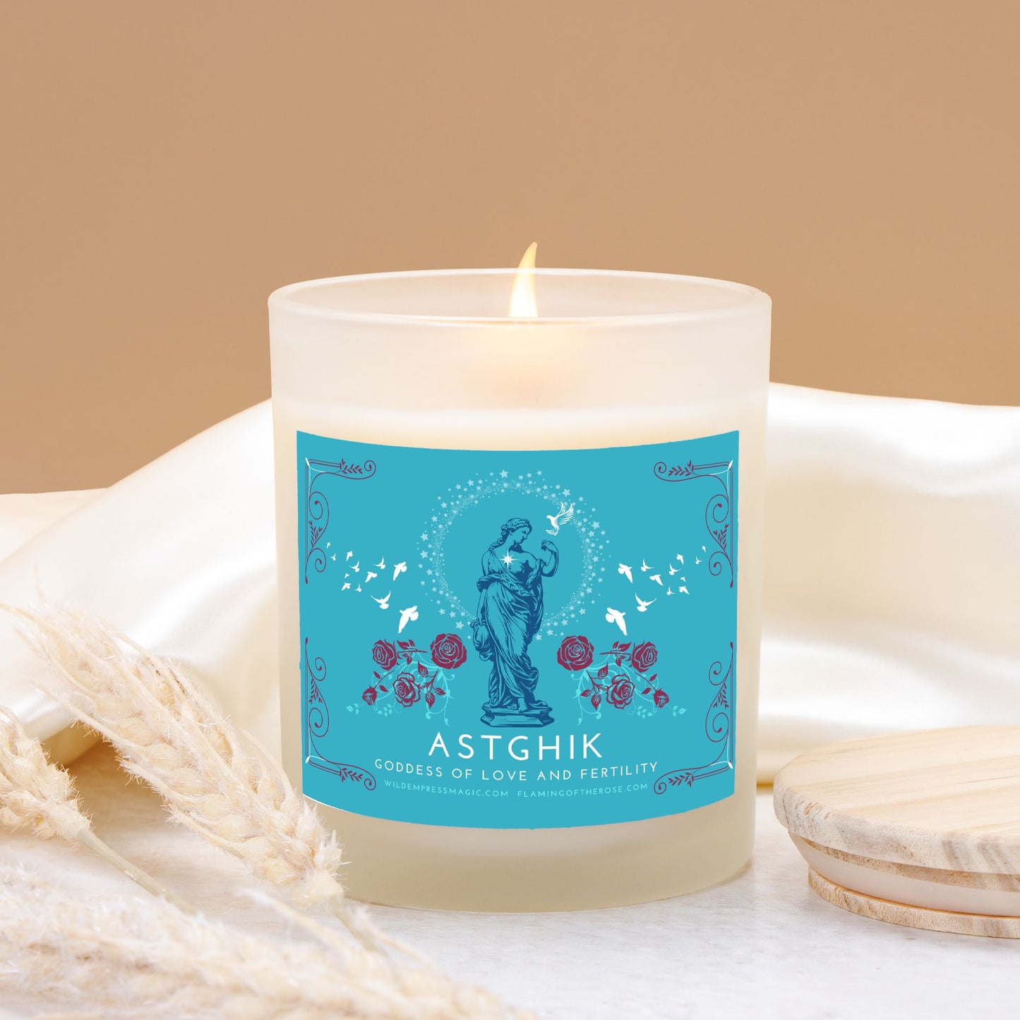 Astghik, Armenian Goddess of Love 11oz Frosted Glass Candle