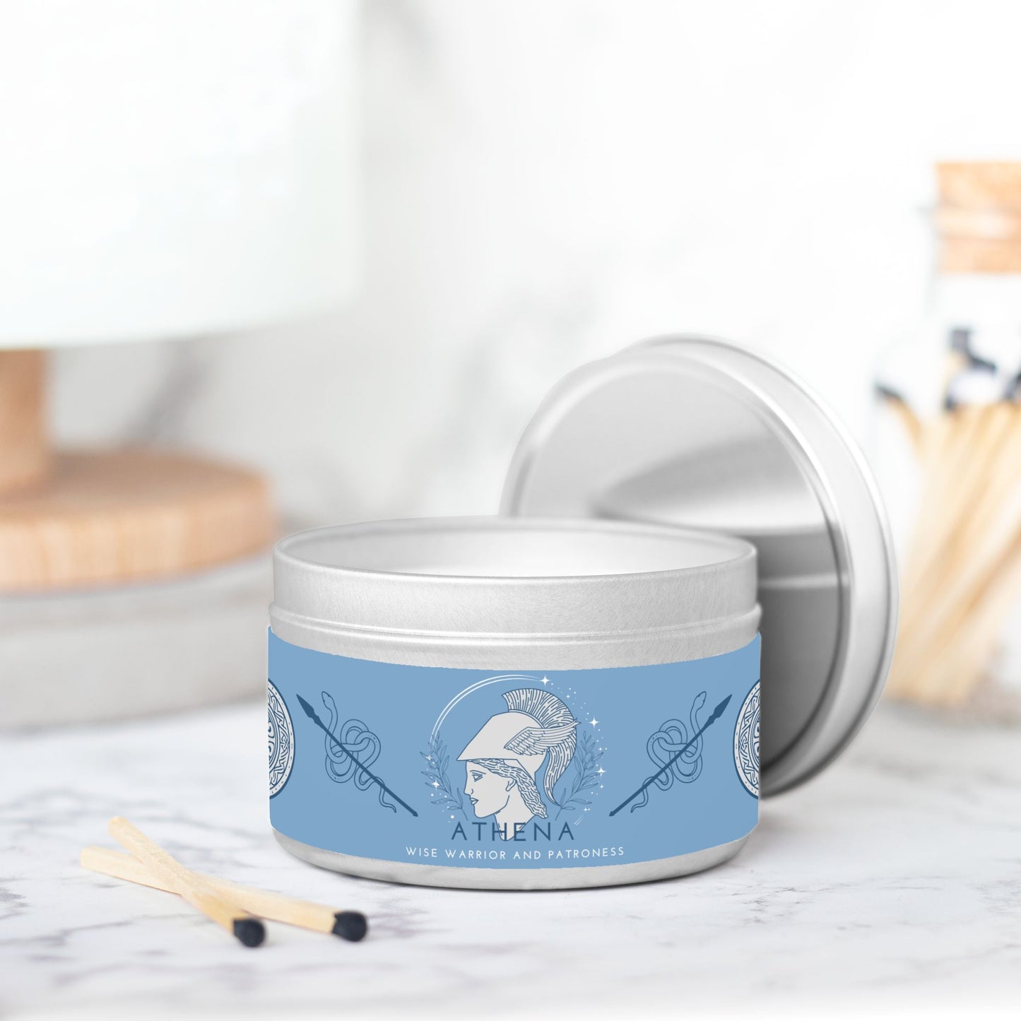 Athena, Greek Goddess of Wisdom and War 8oz Candle