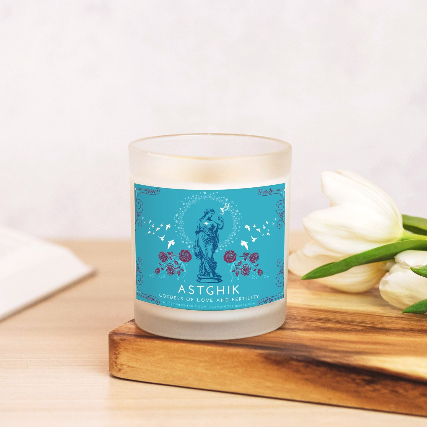 Astghik, Armenian Goddess of Love 11oz Frosted Glass Candle