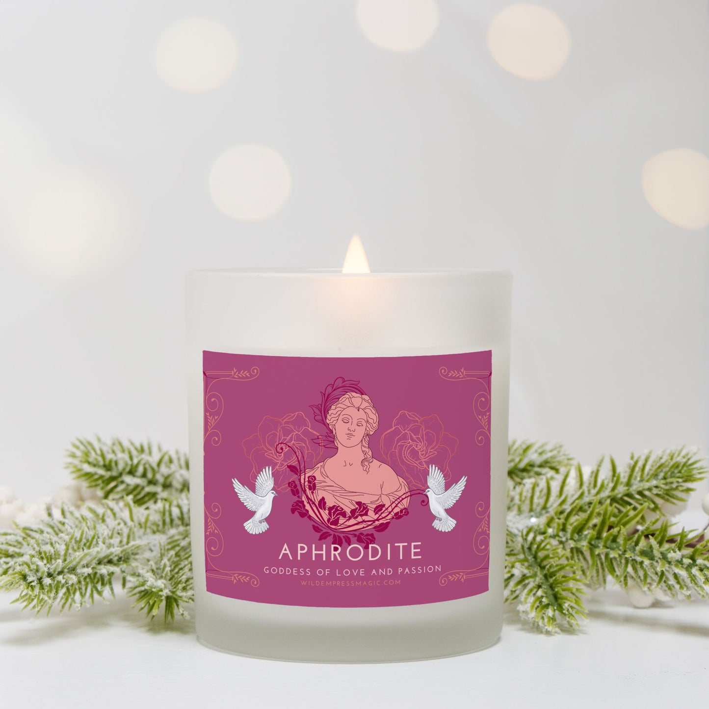 Aphrodite 11oz Frosted Glass Candle