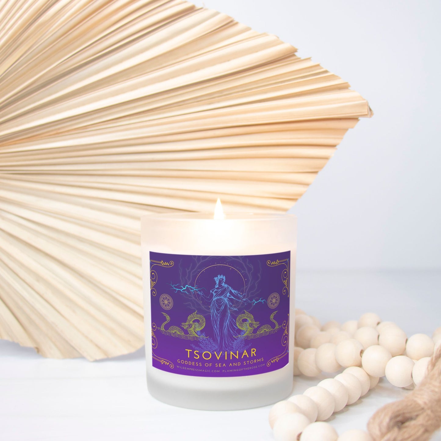 Tsovinar, Armenian Goddess of the Sea 11oz Frosted Glass Candle