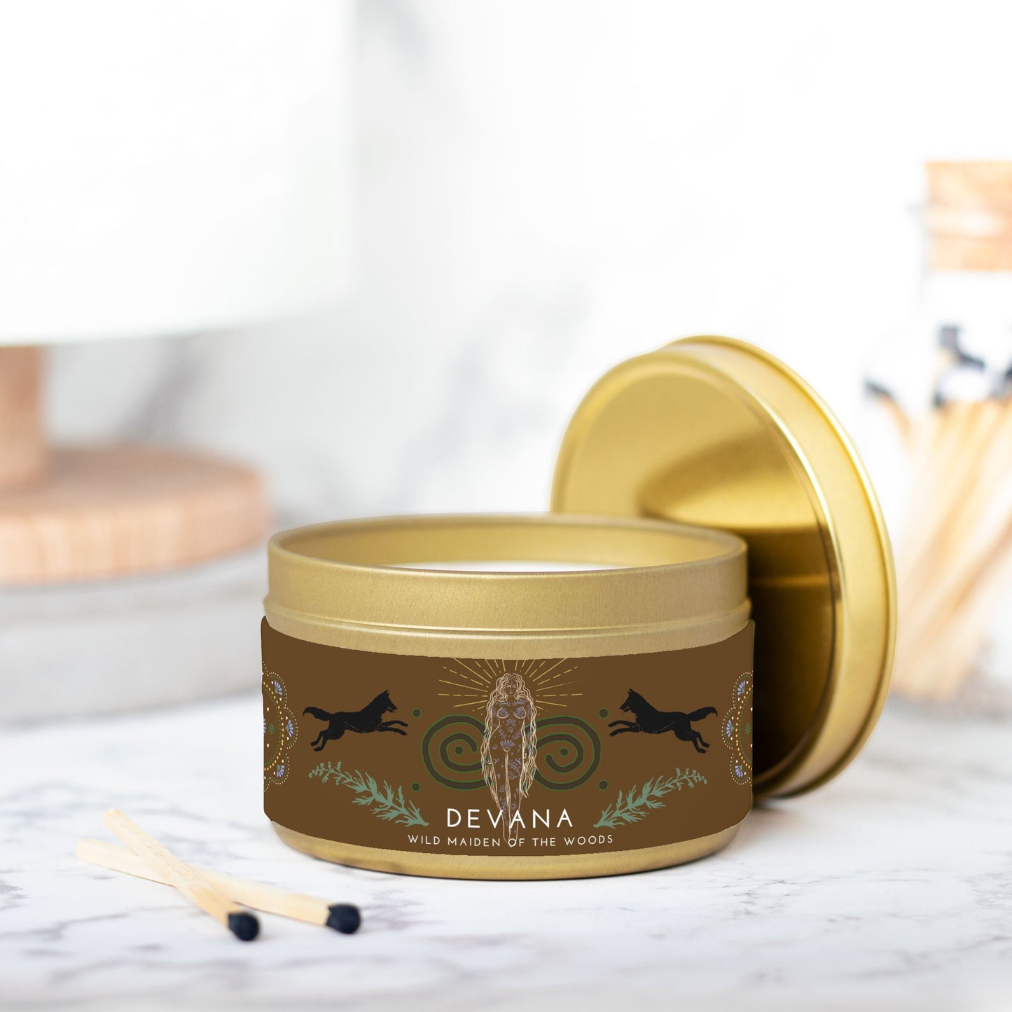 Devana, Wild Maiden of the Woods 8oz Candle