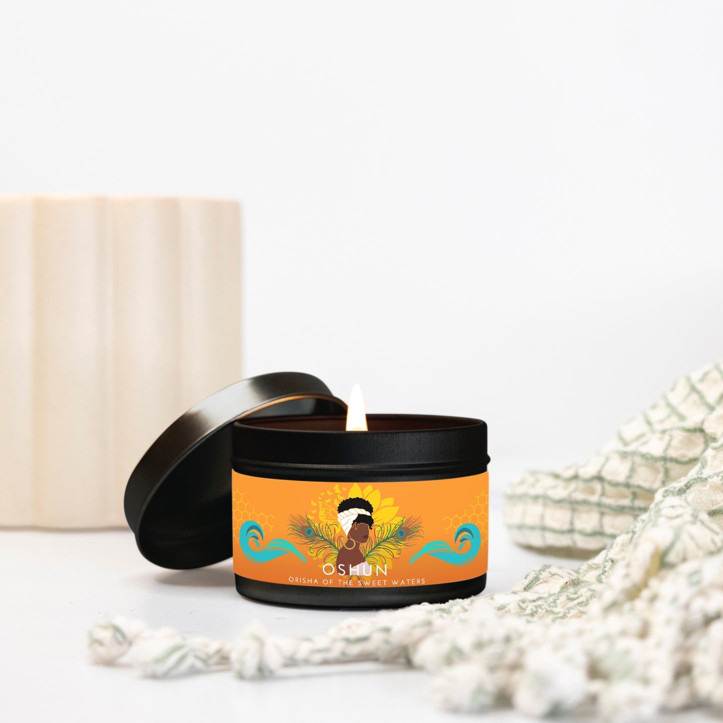 Oshun, Orisha of the Sweet Waters 4oz Candle