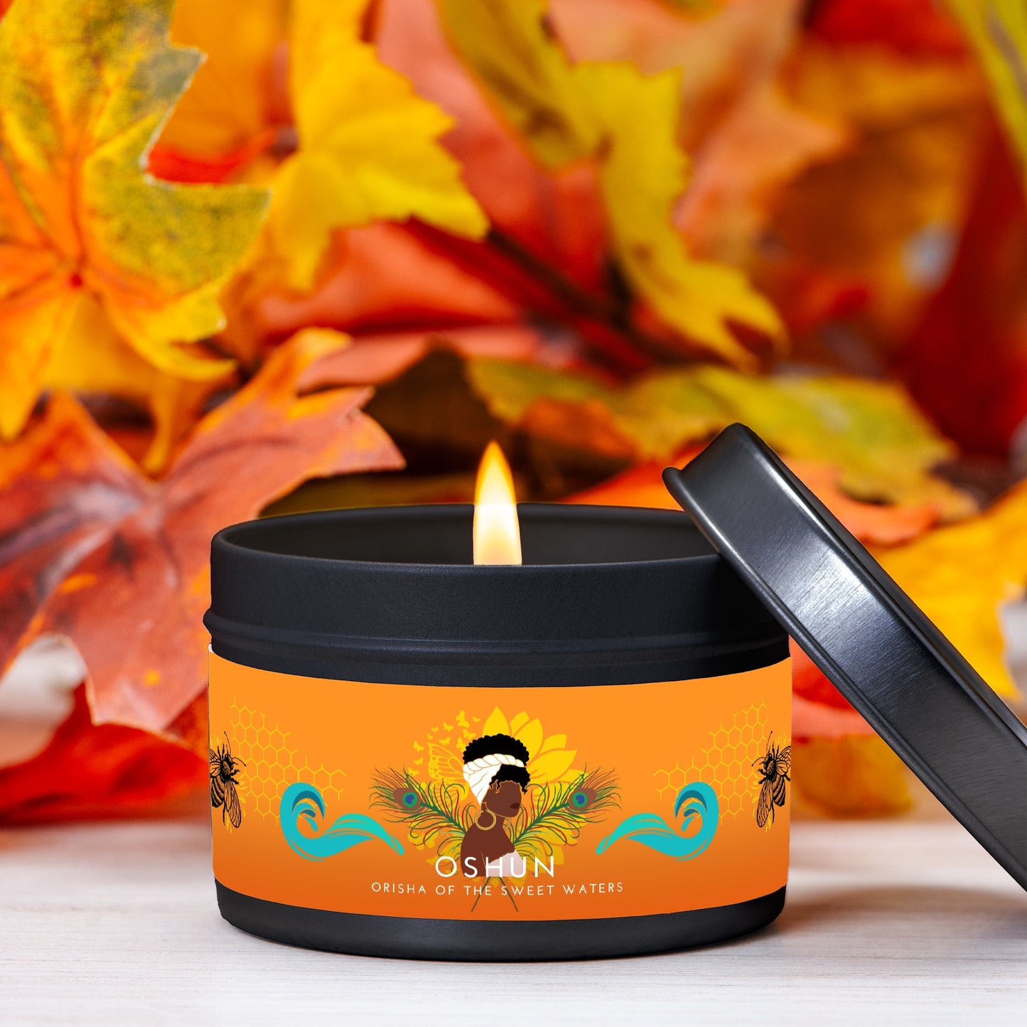 Oshun, Orisha of the Sweet Waters 4oz Candle