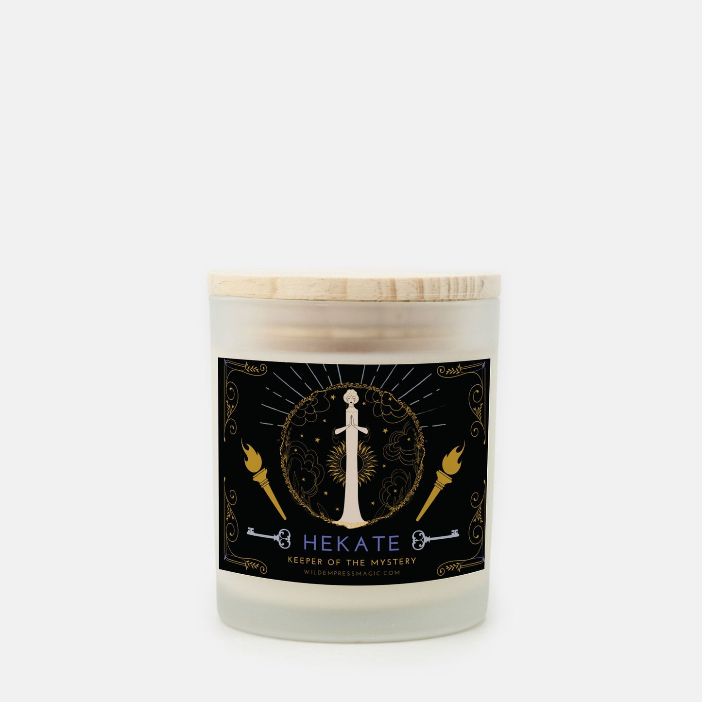 Hekate, Keeper of the Mystery 11oz Frosted Glass Candle