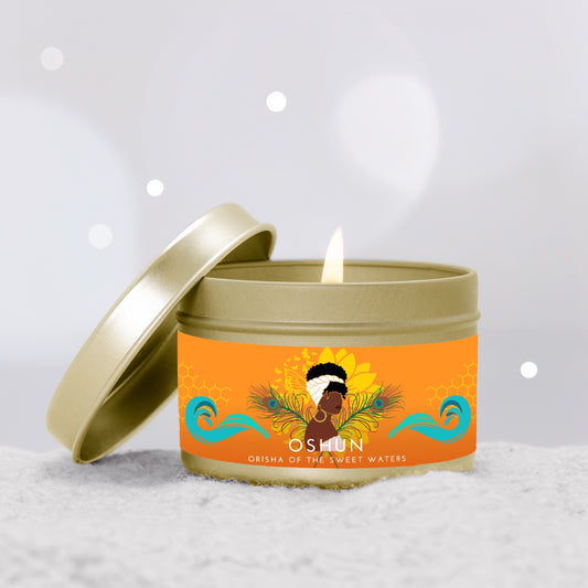 Oshun, Orisha of the Sweet Waters 4oz Candle