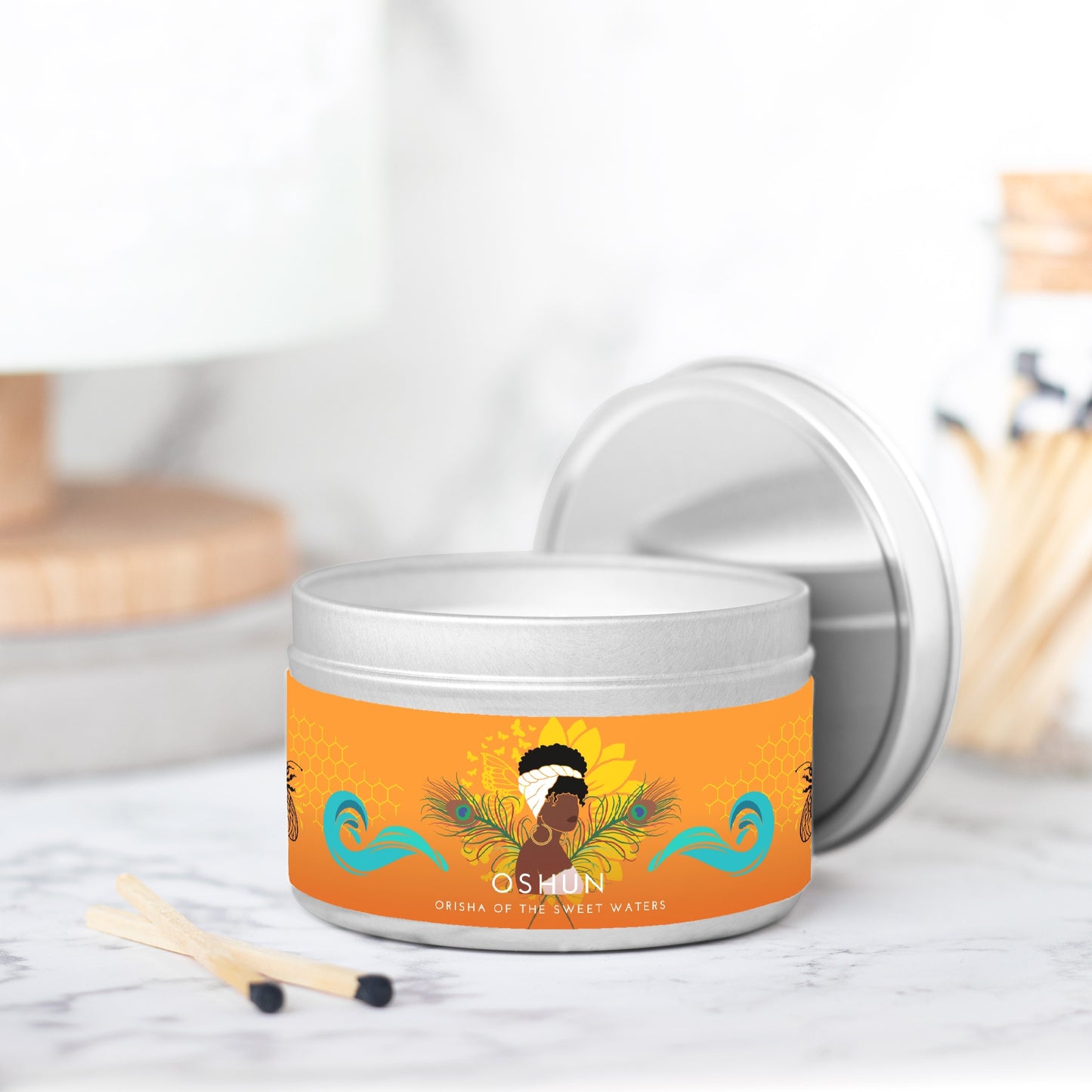 Oshun, Orisha of the Sweet Waters 8oz Candle