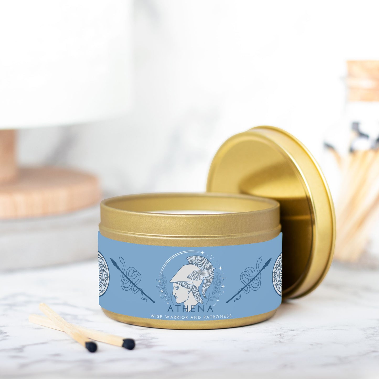 Athena, Greek Goddess of Wisdom and War 8oz Candle