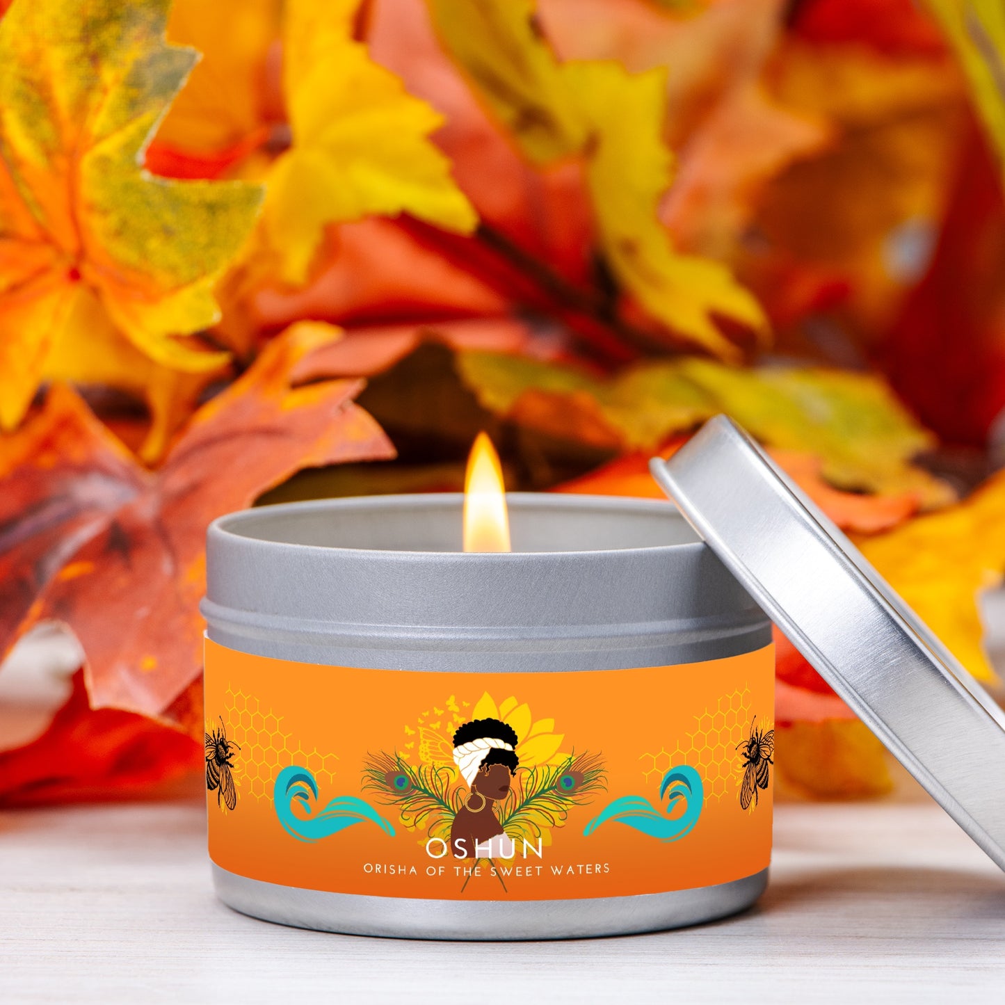 Oshun, Orisha of the Sweet Waters 4oz Candle