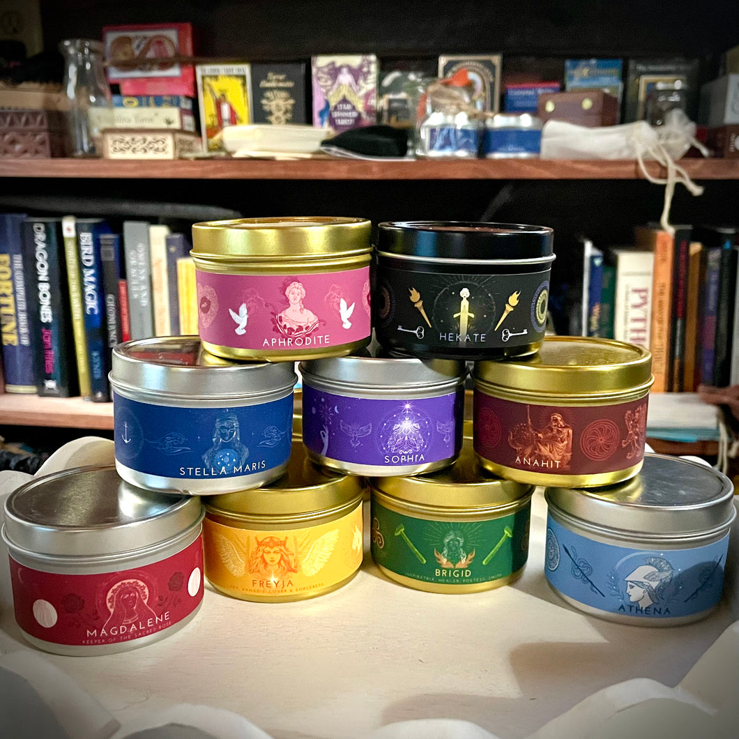 HOLIDAY IN STOCK! 4oz Goddess Candles