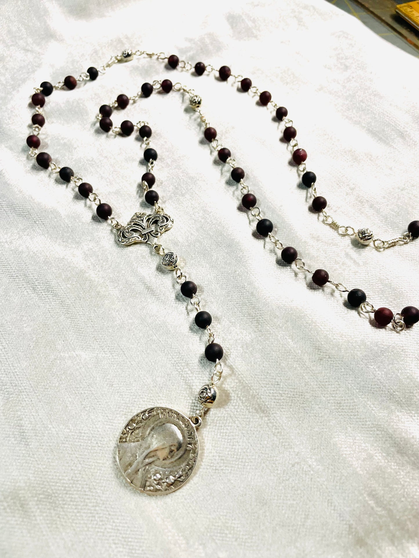 Garnet Rosary for Kaeti