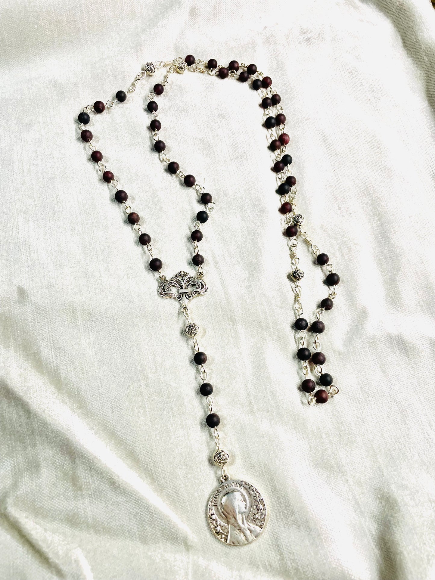 Garnet Rosary for Kaeti