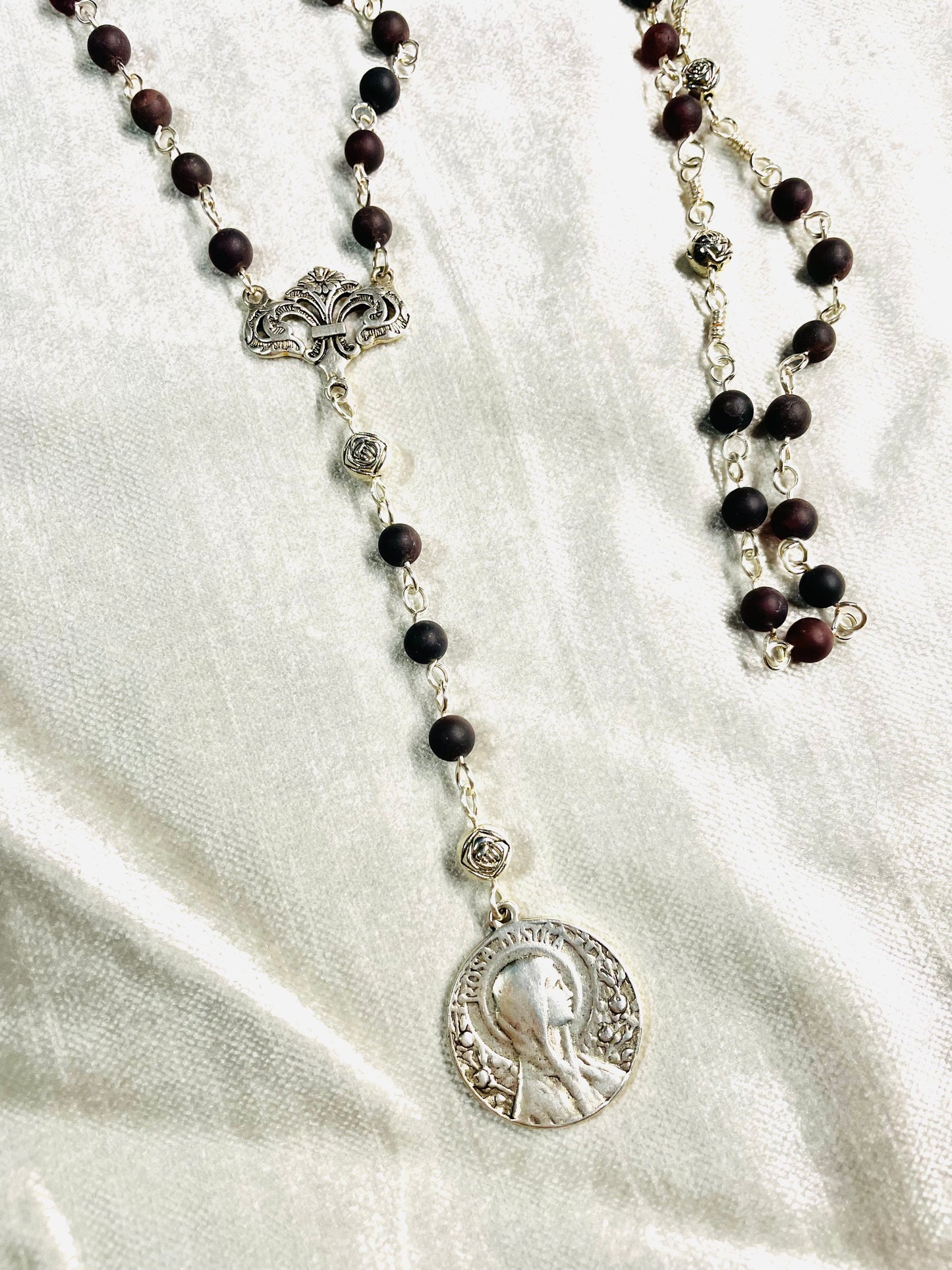 Garnet Rosary for Kaeti