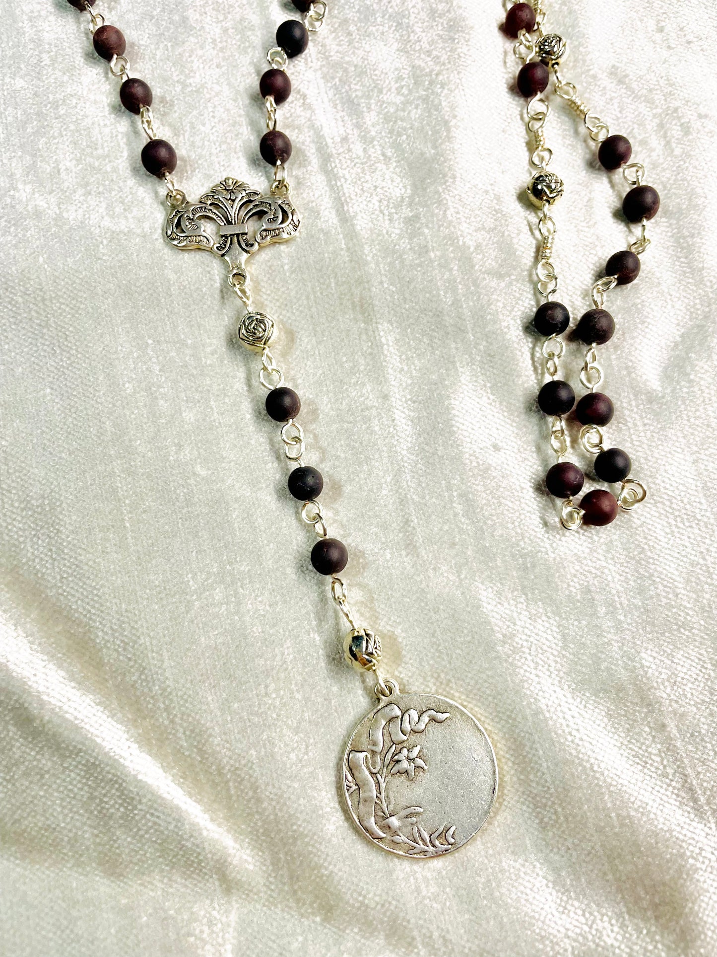 Garnet Rosary for Kaeti