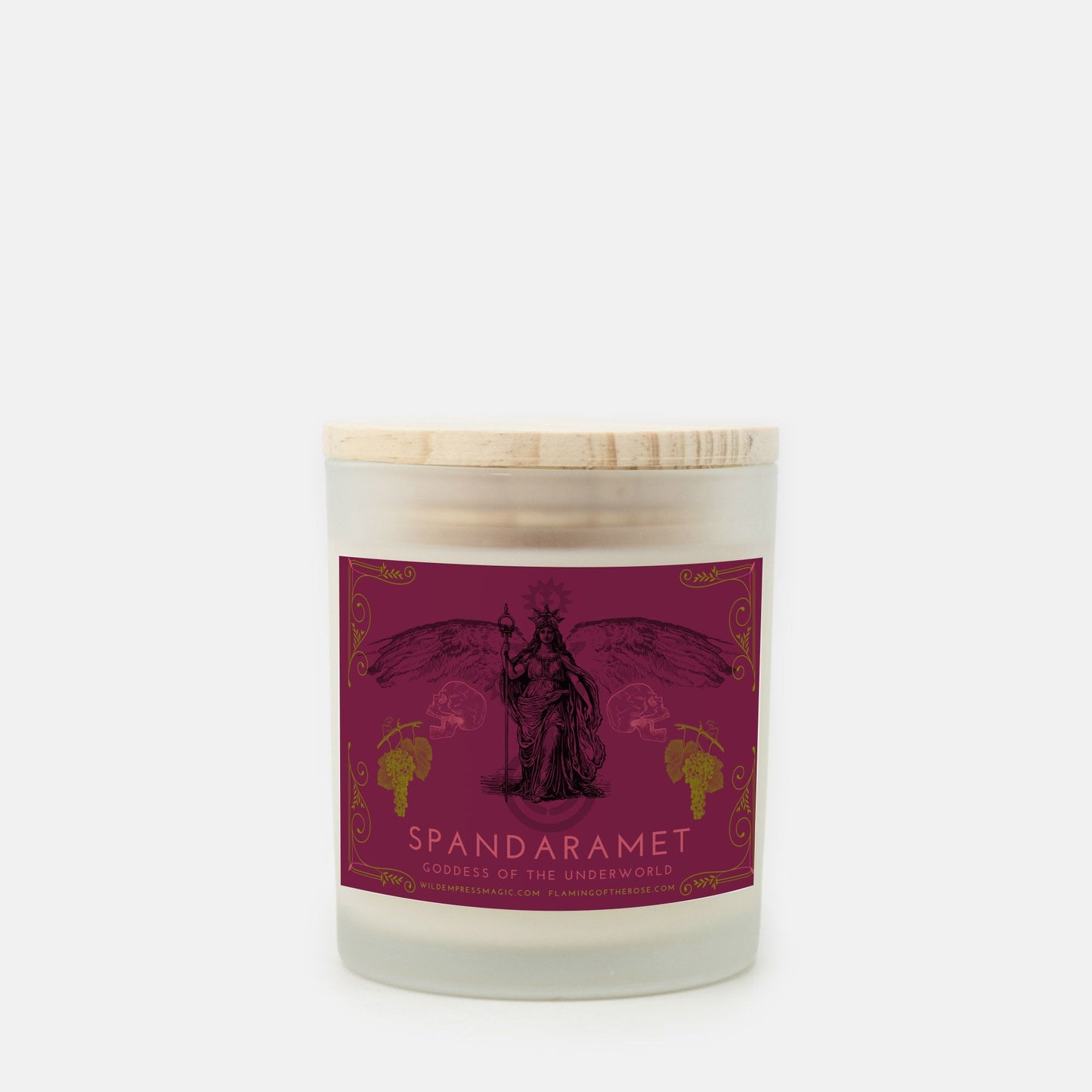 Spandaramet, Armenian Underworld Goddess 11oz Frosted Glass Candle