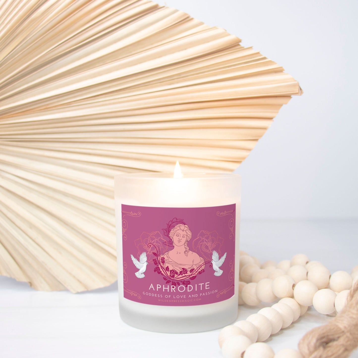 Aphrodite 11oz Frosted Glass Candle