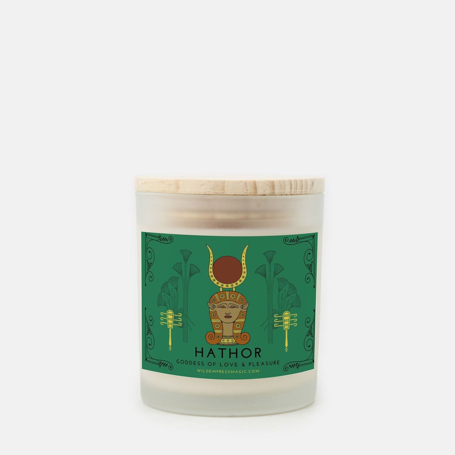 Hathor 11oz Frosted Glass Candle