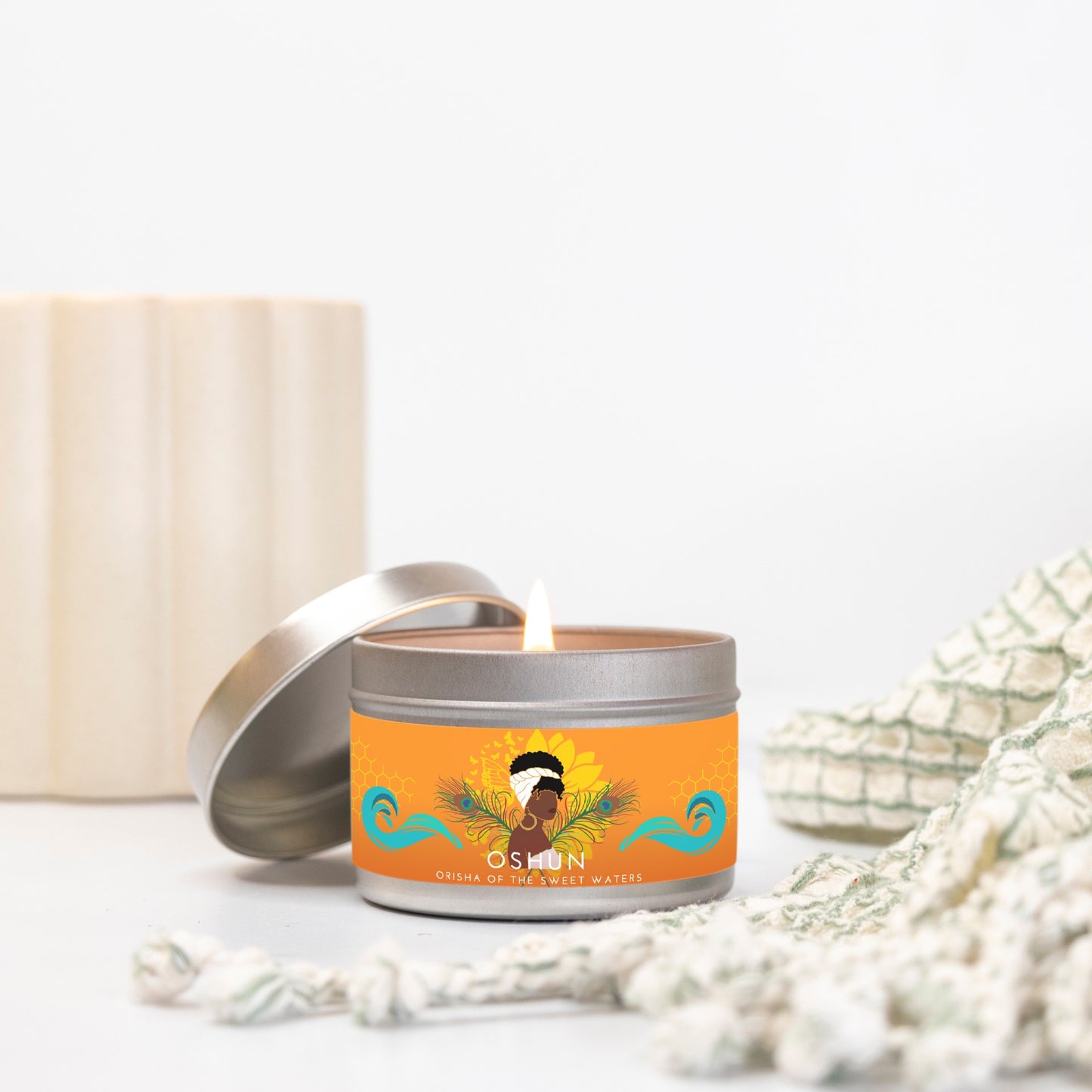 Oshun, Orisha of the Sweet Waters 4oz Candle