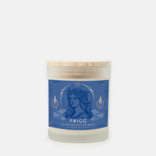 Load image into Gallery viewer, Frigg, Norse Goddess of Marriage and Divine Queen 11oz Frosted Glass Candle
