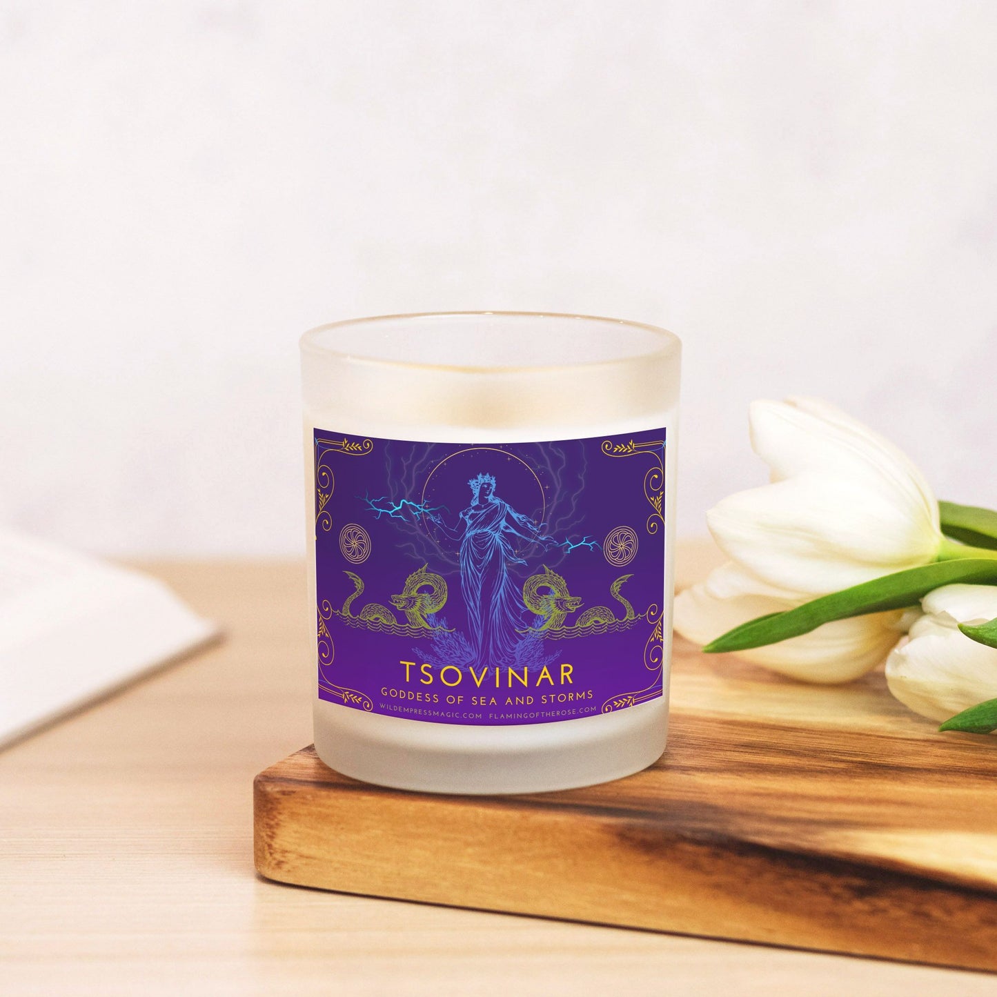 Tsovinar, Armenian Goddess of the Sea 11oz Frosted Glass Candle