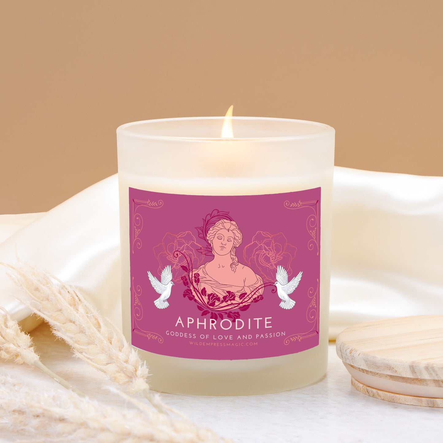 Aphrodite 11oz Frosted Glass Candle