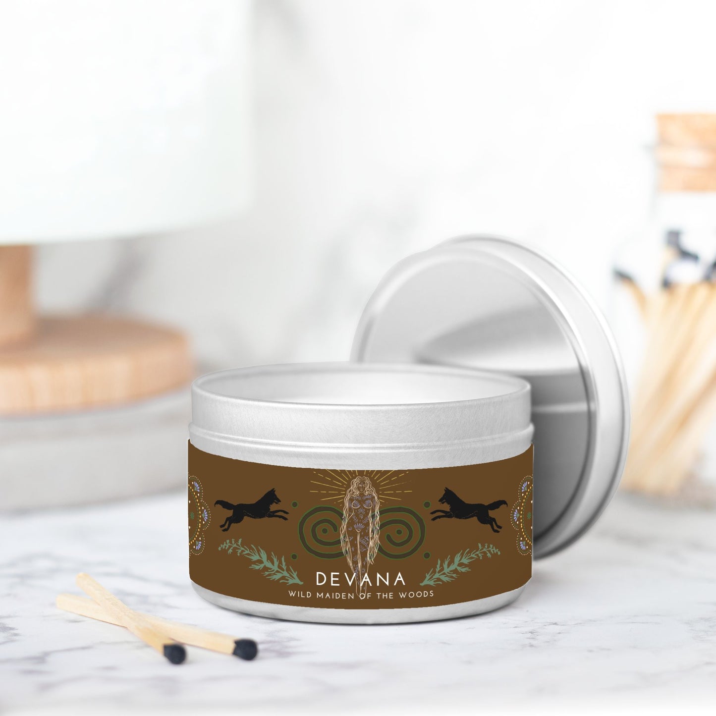 Devana, Wild Maiden of the Woods 8oz Candle