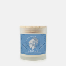 Load image into Gallery viewer, Athena, Greek Goddess of Wisdom and War 11oz Frosted Glass Candle
