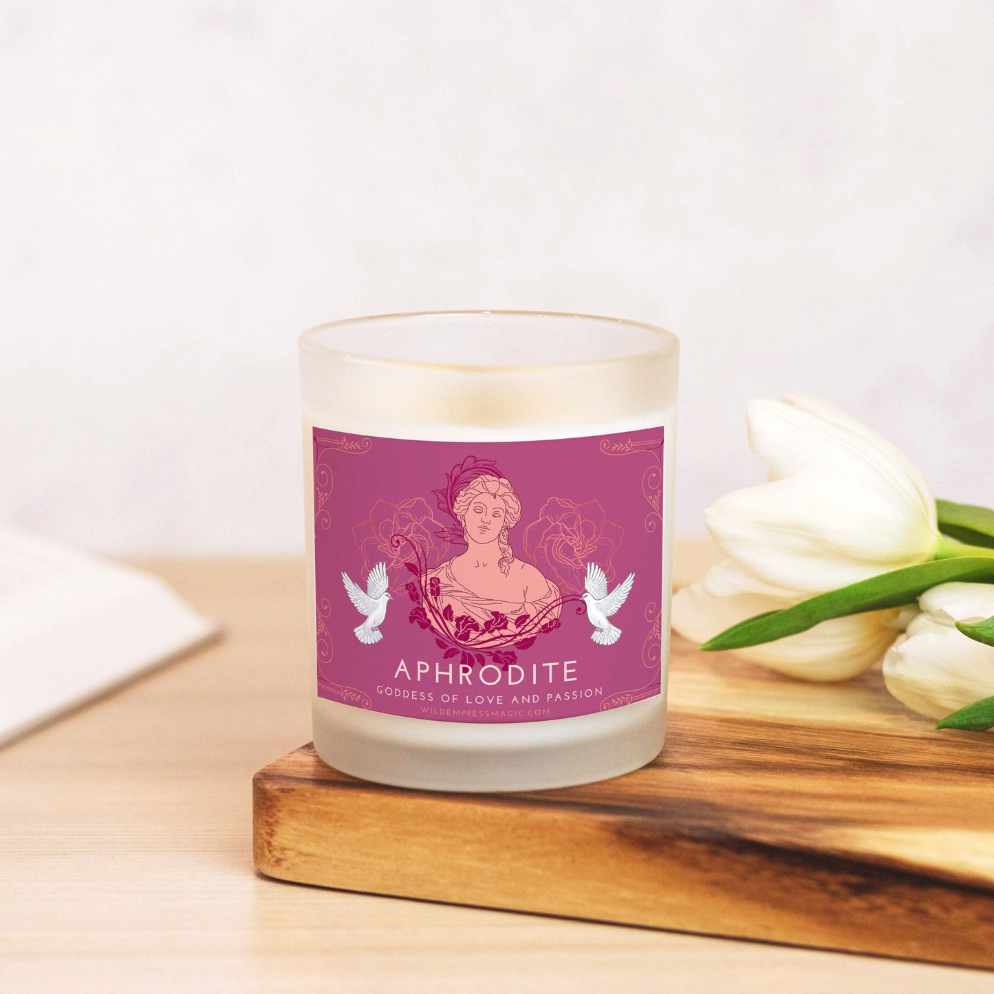 Aphrodite 11oz Frosted Glass Candle