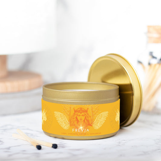 Freyja, Norse Goddess of Love and Magic 8oz Candle