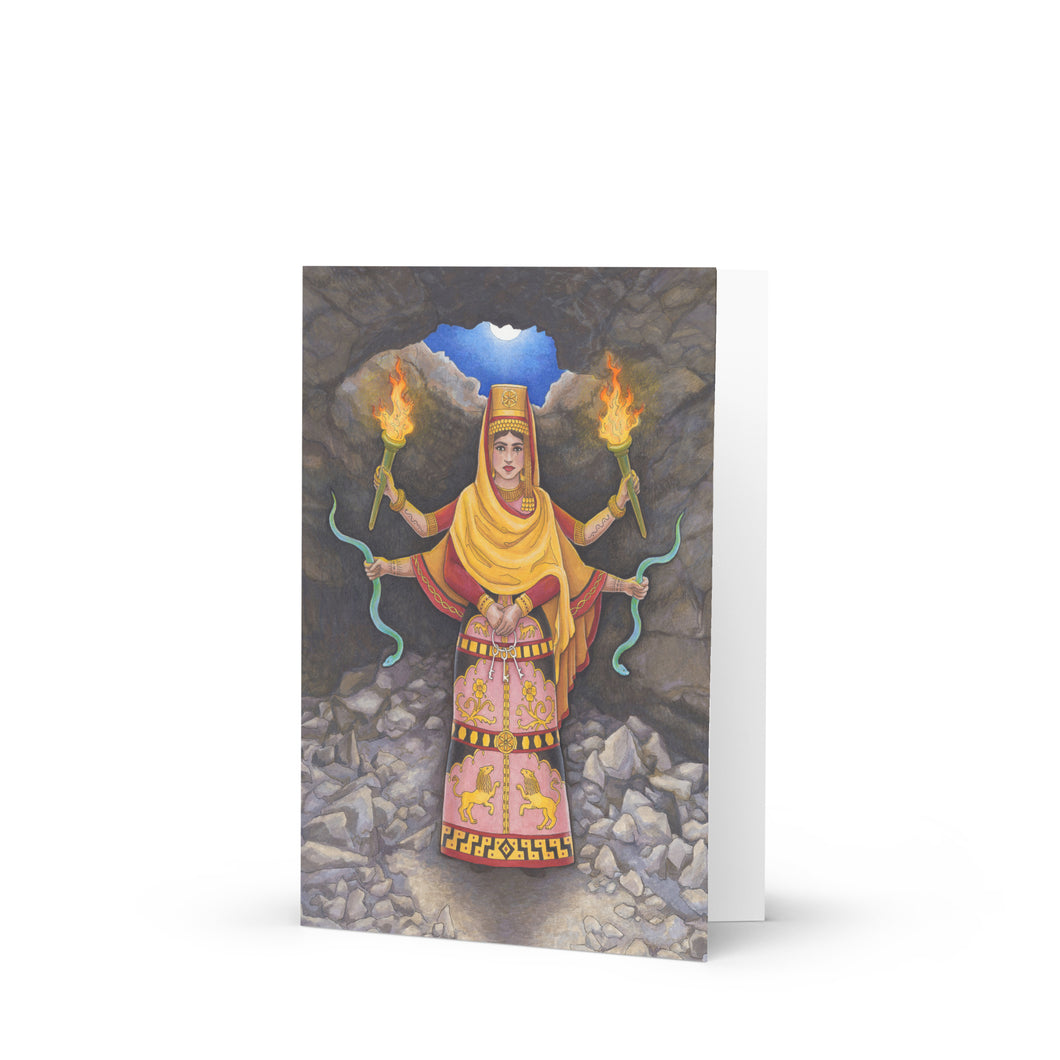 Hekate in Pluto's Cave Greeting card