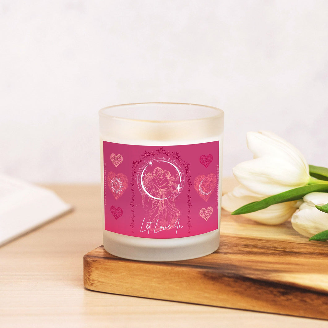Let Love In 11oz Frosted Glass Candle