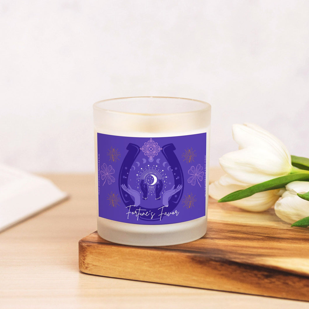 Fortune's Favor 11oz Frosted Glass Candle