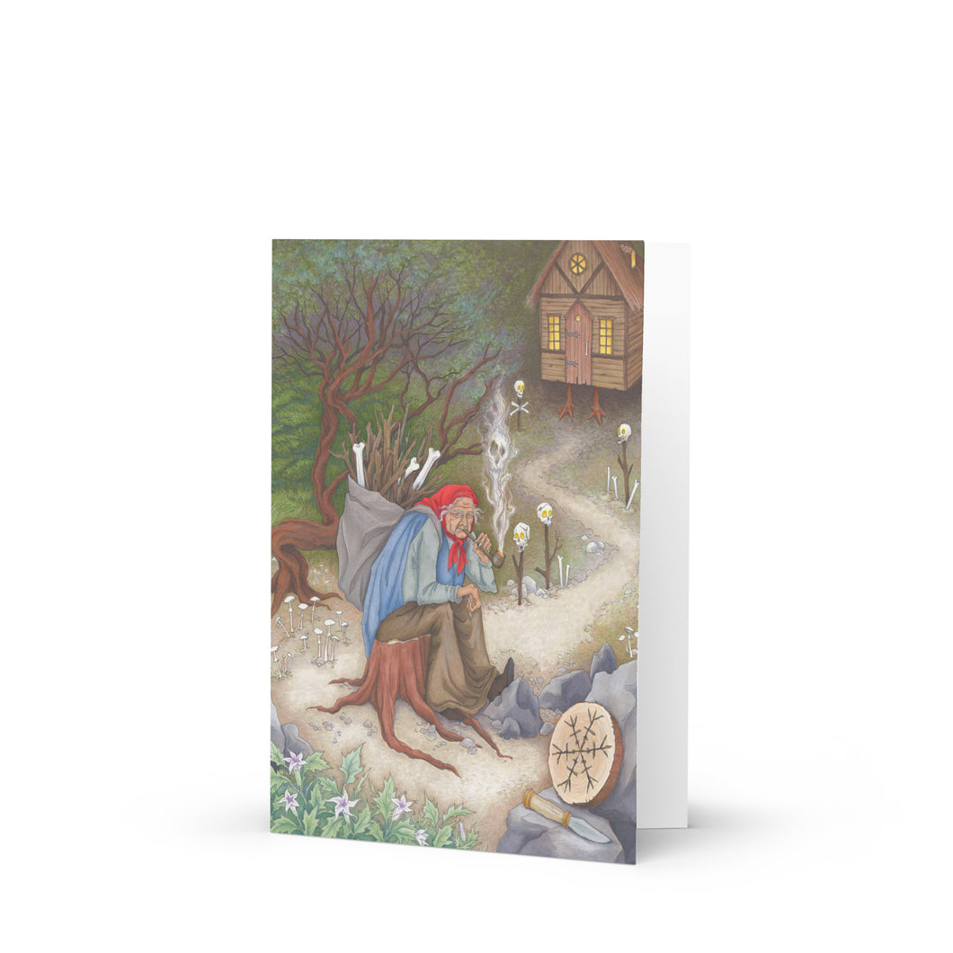 Baba Yaga Greeting Card